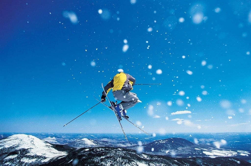 ski jump in the alps