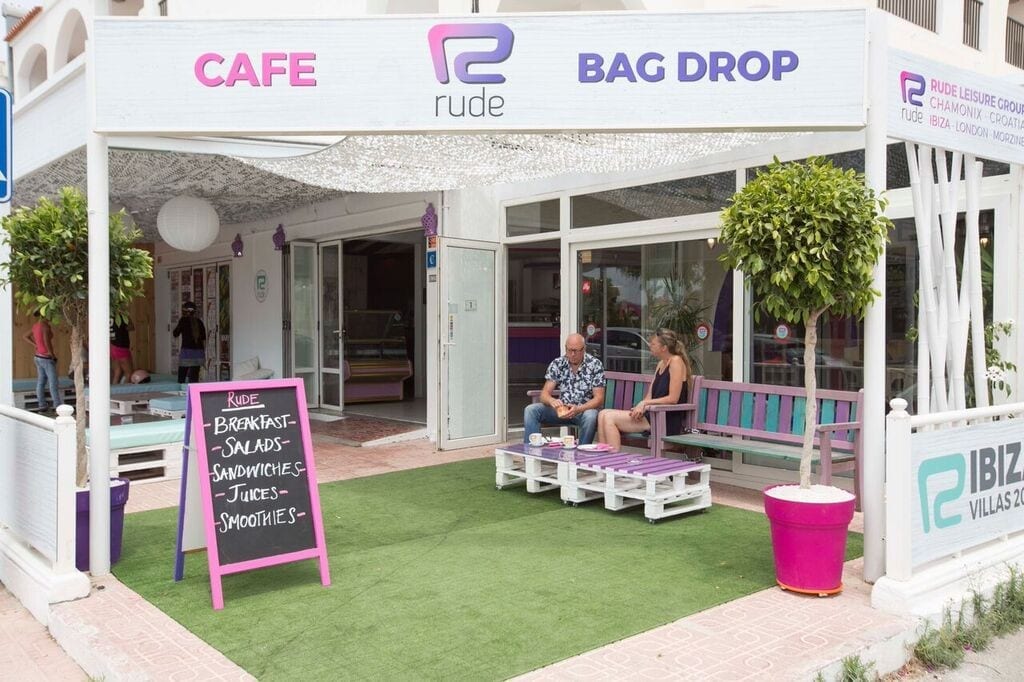 cafe and bag drop playa den bossa ibiza