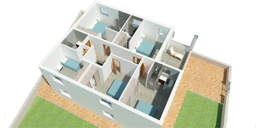 3D plan of Villa Torres