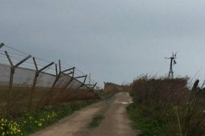 Ibiza weather squashes airport fence