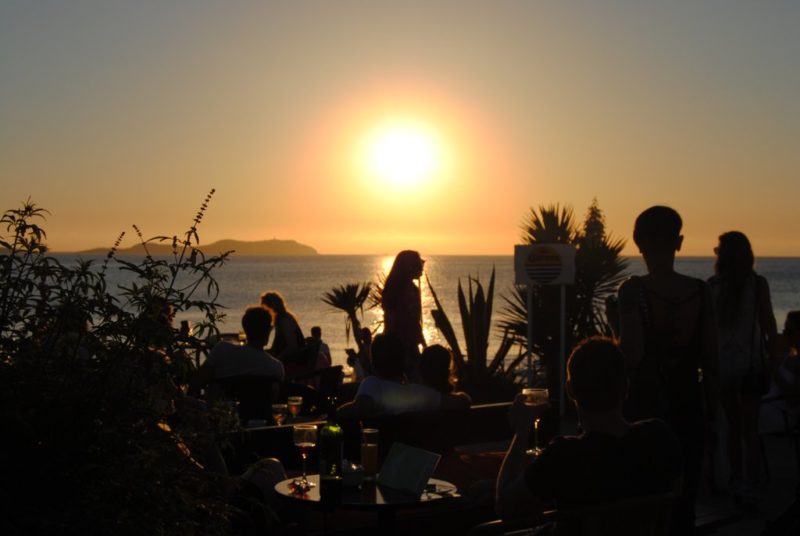 zonsondergang op Ibiza